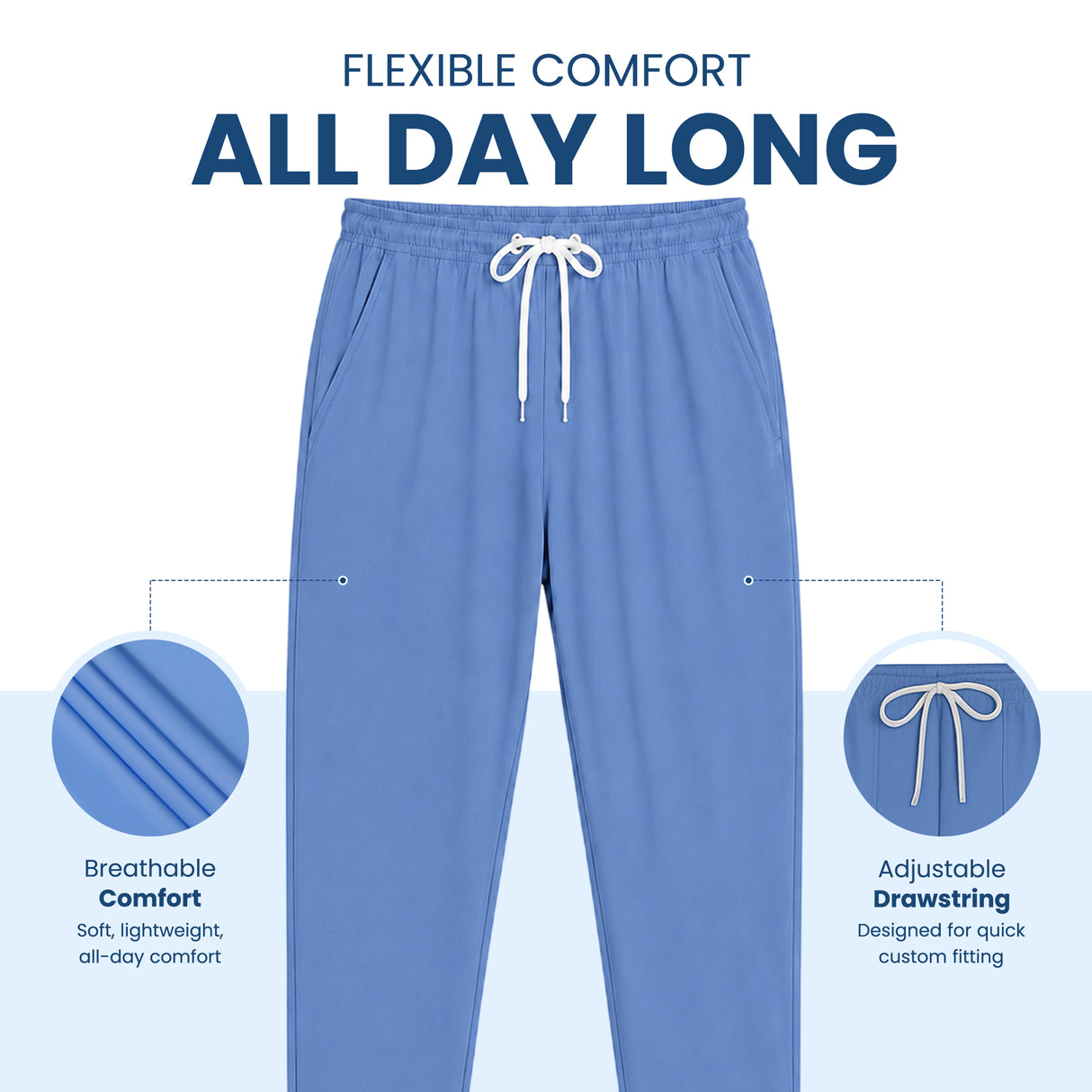 Women’s 4-Way Stretch Scrub Trousers Medical & Healthcare Uniform UK