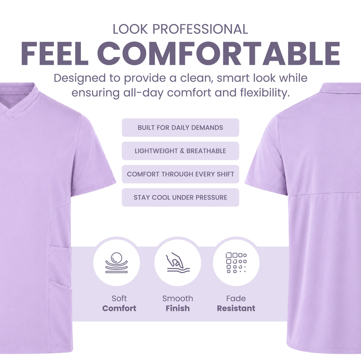 Uk Scrub Supply Men’s 4-Way Stretch Scrub Sky Blue color Medical & Healthcare Uniform UK, Green Color Scrub, Men lilac color scrub top, lilac Color Scrub top, Scrub top, best scrub top near me.