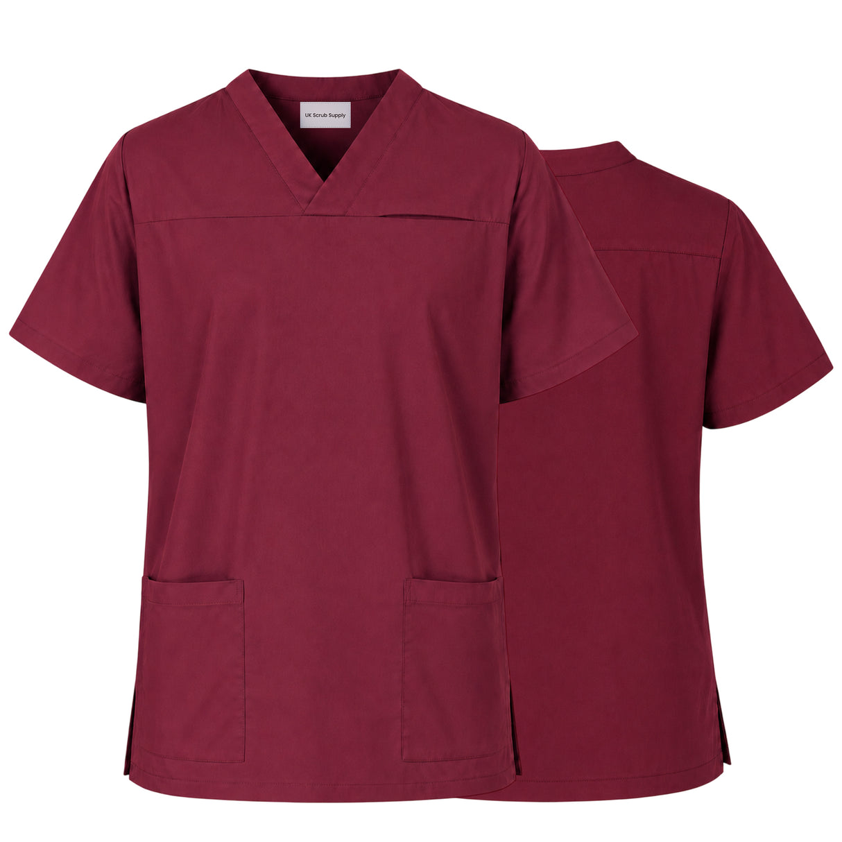 Unisex V-Neck Scrub Tunic Top Medical & Nursing Uniform UK