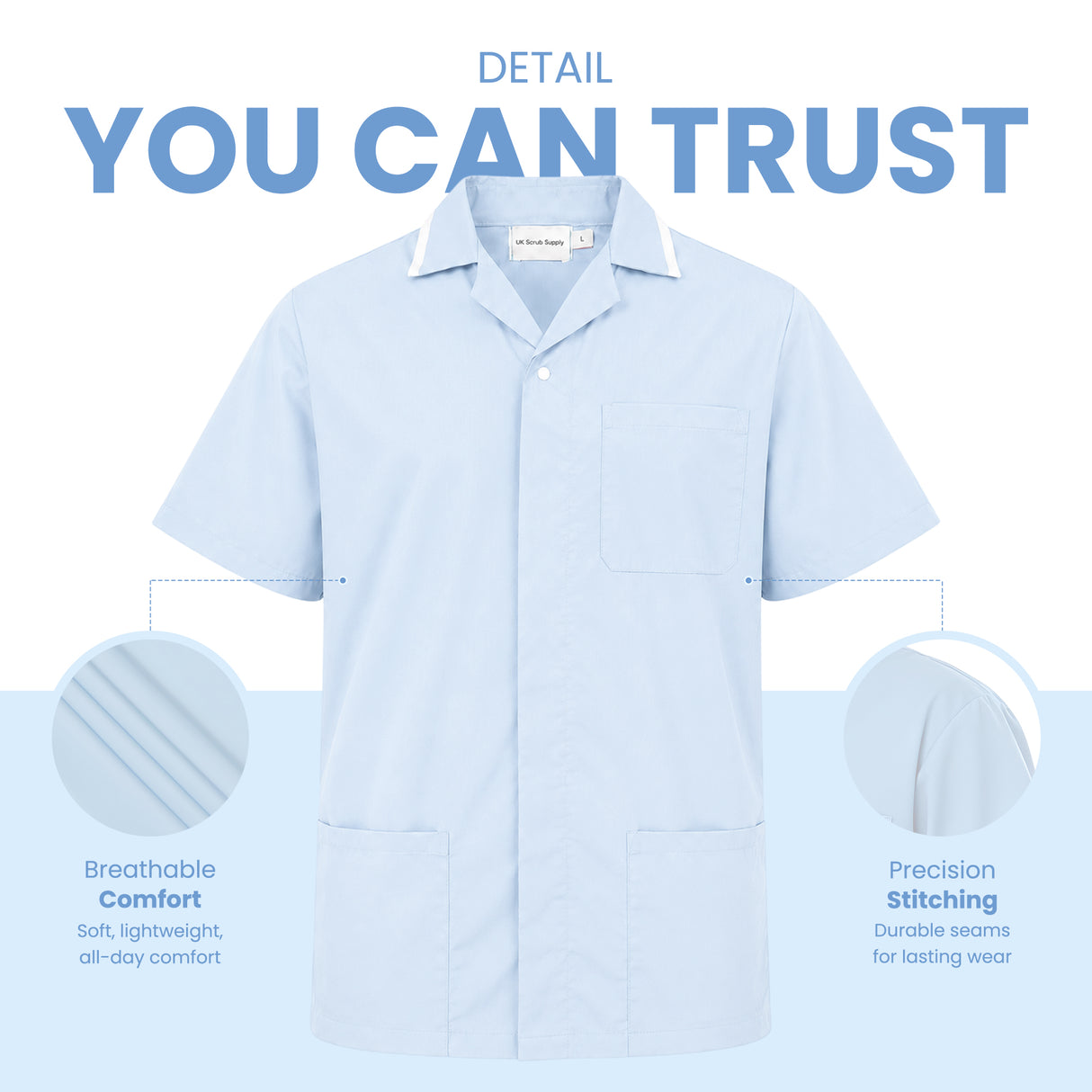 Men’s Medical Tunic Healthcare & Nursing Uniform UK