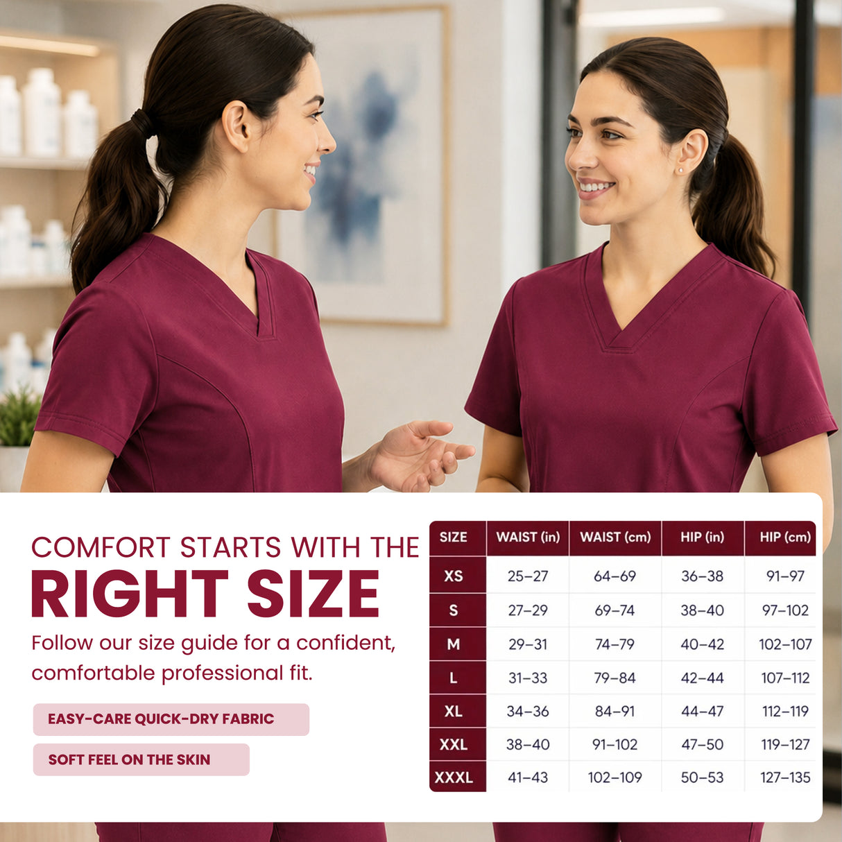 Women’s 4-Way Stretch Scrub Medical & Healthcare Uniform UK