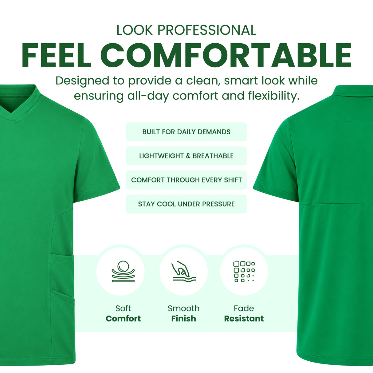 Men’s 4-Way Stretch Scrub Medical & Healthcare Uniform UK
