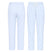 Uk Scrub Supply Light blue scrub pants shown from the back and front, featuring an elastic waistband, white drawstring, and side pockets on a plain white background.
