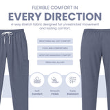 Men’s 4-Way Stretch Scrub Trousers Medical & Healthcare Workwear UK