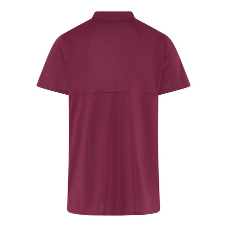 Maroon polo shirt on a white background
