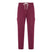 A pair of maroon male scrub trousers with an elastic waistband and drawstring, featuring multiple pockets.