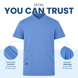 Uk Scrub Supply Men’s 4-Way Stretch Scrub Blue color Medical & Healthcare Uniform UK 
