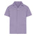 Purple short-sleeve shirt with collar on a white background