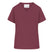 Maroon scrub top with two pockets on a white background