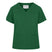 Green scrub top with a V-neck and two front pockets on a white background