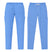 Uk_Scrub_Supply_Blue_Color_Scrub_Trouser Light blue scrub pants shown from the front and back, featuring an elastic waistband, white drawstring, and cargo-style side pockets on a plain white background.