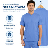 Uk Scrub Supply Men’s 4-Way Stretch Scrub Blue color Medical & Healthcare Uniform UK 