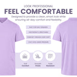 Uk Scrub Supply Men’s 4-Way Stretch Scrub Sky Blue color Medical & Healthcare Uniform UK, Green Color Scrub, Men lilac color scrub top, lilac Color Scrub top, Scrub top, best scrub top near me.