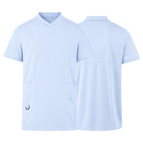 Uk Scrub Supply Men’s 4-Way Stretch Scrub Sky Blue color Medical & Healthcare Uniform UK, Green Color Scrub, Men Green color scrub top, Sky Blue Color Scrub top, Scrub top, best scrub top near me.