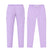 Uk_Scrub_Supply_lilac_Color_Scrub_Trouser Front and back views of light purple scrub pants with cargo pockets and an elastic drawstring waist, displayed on a solid white background.