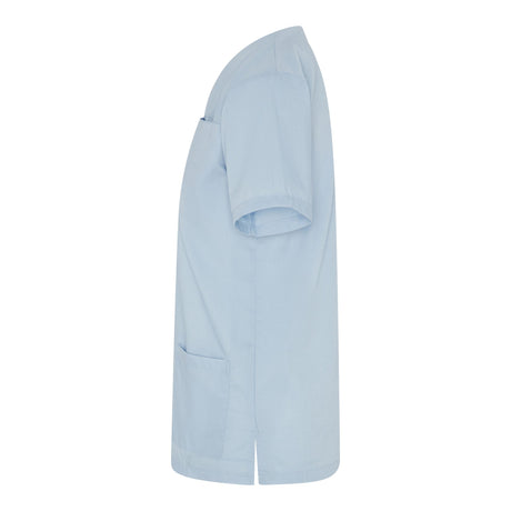 Light blue short-sleeve shirt on a white background