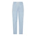 A pair of unisex light blue scrub trousers with an elasticated waistband and drawstring, featuring two hip pockets.