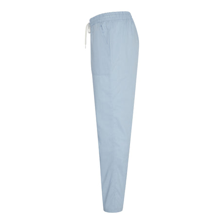 Light blue jogger pants on a white background