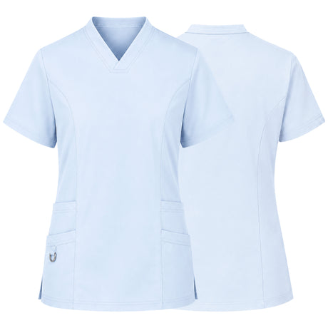 Women’s 4-Way Stretch Scrub light blue color Medical & Healthcare Uniform UK