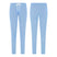 Uk Scrub Supply women's light blue scrub pants shown from the front and back, featuring an elastic waistband with a white drawstring on the front view.