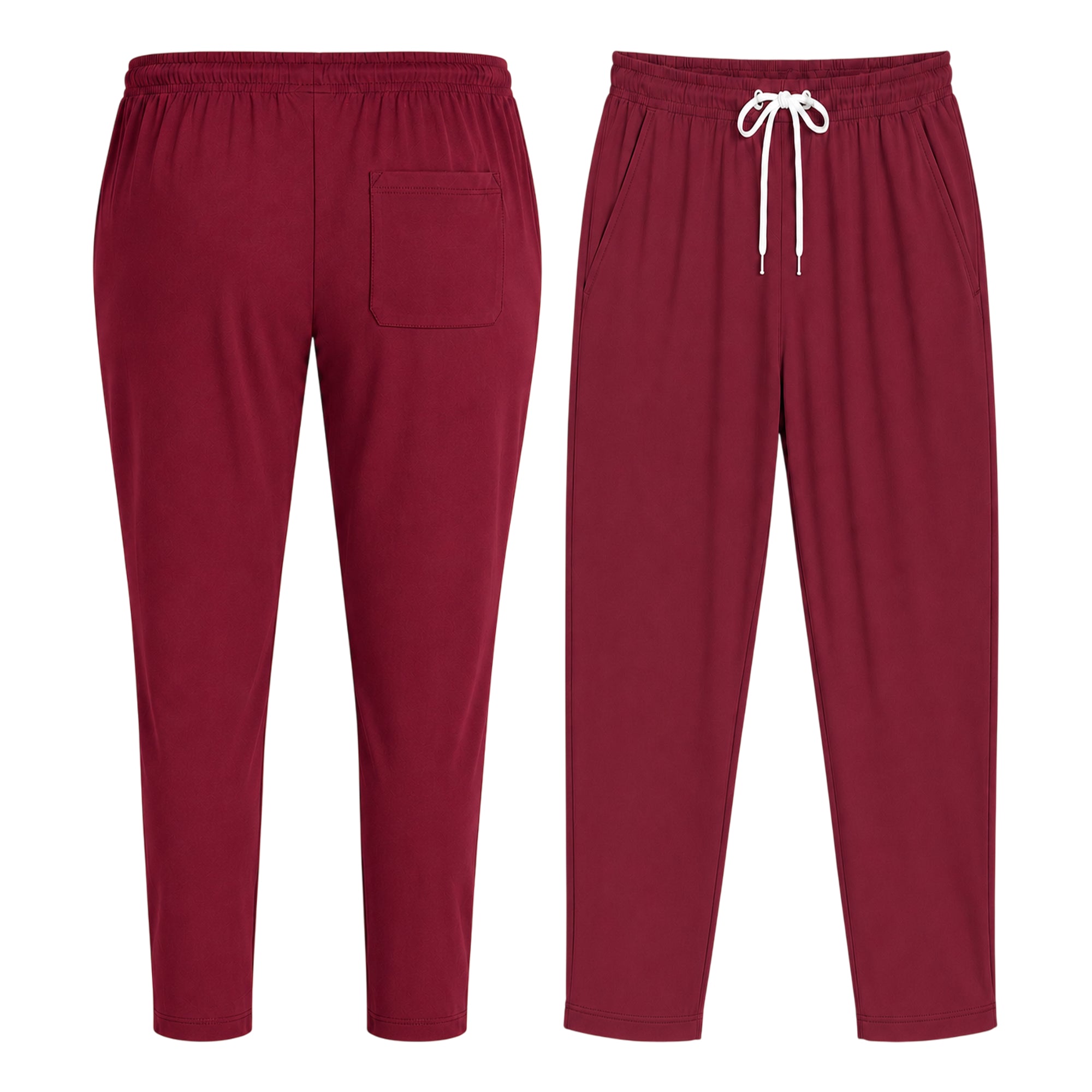 Women’s 4-Way Stretch Scrub Trousers ruby Color Medical & Healthcare Uniform UK