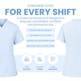 Women’s 4-Way Stretch Scrub light blue color Medical & Healthcare Uniform UK