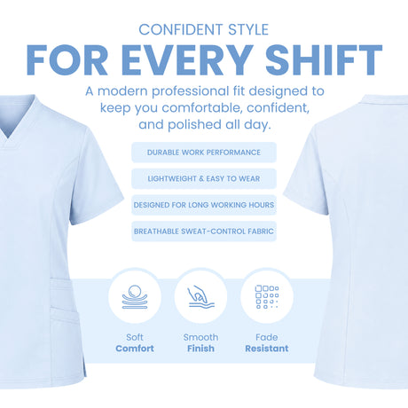 Women’s 4-Way Stretch Scrub light blue color Medical & Healthcare Uniform UK