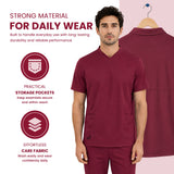 v neck scrub top ruby color 